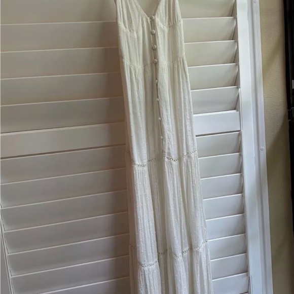 New LSPACE XS white Long Beach coastal maxi strappy dress - Picture 12 of 15